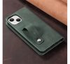 OnePlus 9R, oldalra nyíló tok, sötétzöld