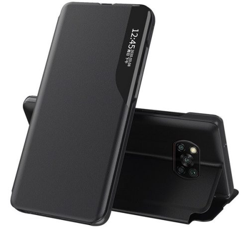 Xiaomi Redmi Note 12 5G / Poco X5 5G, oldalra nyíló tok, fekete