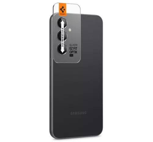 Spigen Glas.tR SLIM EZ Fit Optik Pro Samsung Galaxy S23 FE Tempered kameralencse-védő fólia felhelyező kerettel, fekete (2db)