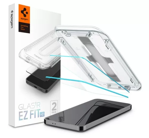 Spigen Glas.tR EZ Fit HD Samsung Galaxy S25 / Galaxy S24 tempered kijelzővédő fólia felhelyező kerettel (2db)