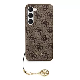 Guess 4G Charms Samsung Galaxy S24 szilikon tok, barna