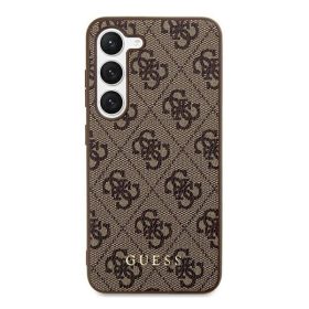 Guess 4G Metal Gold Samsung Galaxy S24+ szilikon tok, barna