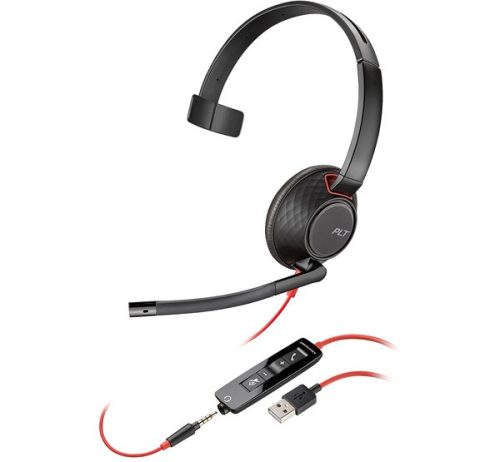 Plantronics Blackwire 5210 Call Center Headset, USB-A, fekete