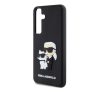 Karl Lagerfeld 3D Rubber Karl&Choupette Samsung Galaxy S24+ tok, fekete