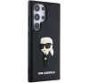 Karl Lagerfeld 3D Rubber Ikonik Samsung Galaxy S24 Ultra tok, fekete