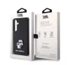 Karl Lagerfeld Saffiano Karl & Choupette Metal Pin Samsung Galaxy S24 tok, fekete