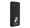 Karl Lagerfeld Saffiano Karl & Choupette Metal Pin Samsung Galaxy S24+ tok, fekete