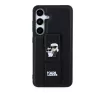 Karl Lagerfeld Gripstand Saffiano Karl&Choupette Pins Samsung Galaxy S24 tok, fekete