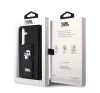 Karl Lagerfeld Gripstand Saffiano Karl&Choupette Pins Samsung Galaxy S24 tok, fekete