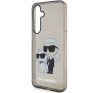 Karl Lagerfeld Glitter Karl&Choupette Samsung Galaxy S24+ tok, fekete
