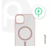 Phoner Apple iPhone 15  Pro Hybrid Mag MagSafe kemény hátlap tok, rózsaszín