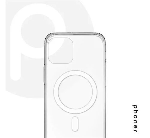 Phoner Apple iPhone 15 Magsafe szilikon tok, átlátszó