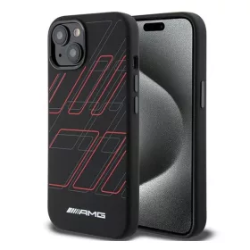   AMG Large Rhombuses Apple iPhone 14 Plus / 15 Plus Magsafe tok, fekete