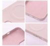 Roar Leather Magsafe iPhone 14 eco bőr tok, rózsaszín