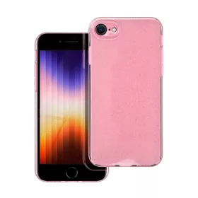   Clear 2mm Apple iPhone 7 / 8 / SE 2020/ SE 2022 csillámos tok, rózsaszín