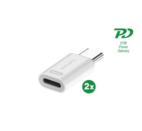 4smarts Lightning - USB-C PD adapter szett, 27W, 2 db