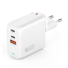   4smarts GaN Flex töltő adapter 2xUSB-C + 1 USB-A, 65W, fehér