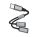 4smarts MatchCord USB-C - USB-C adapter, 20cm, textil, fekete