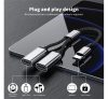 4smarts MatchCord USB-C - USB-C adapter, 20cm, textil, fekete