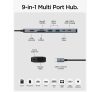 Spigen Multi Hub, szürke (9 Port) PD2306