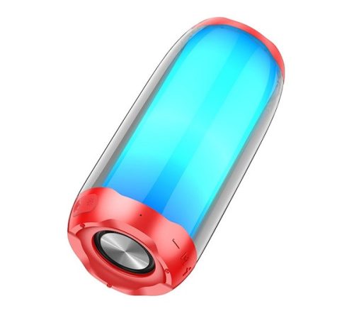 Hoco LED sports bluetooth / wireless hangszóró, pulzáló színes leddel, HC8, piros