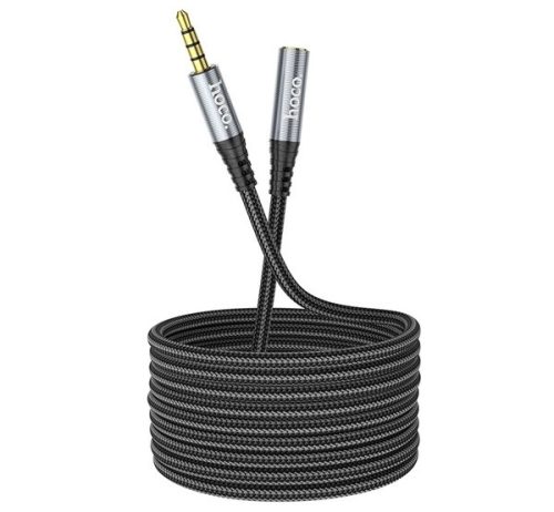 Hoco 3.5mm audio hosszabbító kábel apa / anya kábel, 2m, fekete