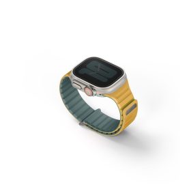   Uniq Revix Evo mágneses Apple Watch szíj, 49/45/44/42MM, zöld/ sárga