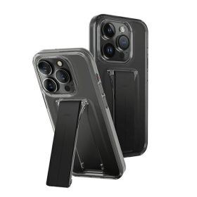   Uniq Heldro Apple iPhone 15 Pro kitámasztható tok, füstszürke