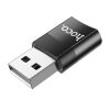 Hoco UA17 OTG adapter USB A - Type C, fekete