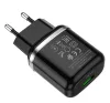 Hoco N3 hálózati töltő USB, QC3.0, 3A, 18W, fekete