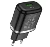 Hoco N3 hálózati töltő USB, QC3.0, 3A, 18W, fekete