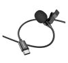 Hoco L14 vezetékes mikrofon mobiltelefonhoz, Type C, fekete