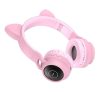 Hoco W27 cicafüles vezeték nélküli fejhallgató, rózsaszín