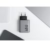 Forcell hálózati gyorstöltő 2xUSB-C + USB-A, PD + QC 4.0, 4A, GaN 65W, szürke