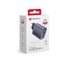 Forcell hálózati gyorstöltő 2xUSB-C + USB-A, PD + QC 4.0, 4A, GaN 65W, szürke