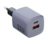 Forcell hálózati gyorstöltő, USB C + USB A - 3A 33W PD + Quick Charge 4.0 funkcióval, kék