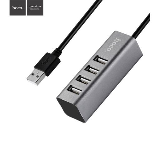 Hoco HB1 USB HUB USB A - 4 x USB A, grafit