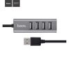 Hoco HB1 USB HUB USB A - 4 x USB A, grafit