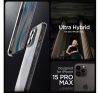 Spigen Ultra Hybrid Apple iPhone 15 Pro Max tok, Space Crystal, átlátszó-szürke, fekete-átlátszó