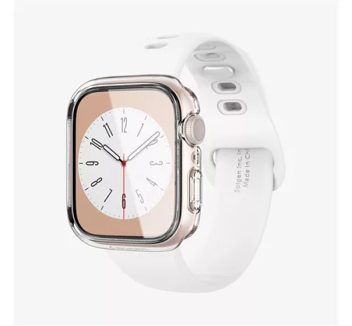 Spigen Ultra Hybrid Apple Watch 9 / 8 / 7 45mm tok, Crystal Clear, átlátszó