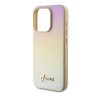 Guess PU Leather Iridescent Metal Script iPhone 15 Pro Max tok, arany
