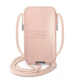   Guess Saffiano Strap GUPHMPSASBPI 6,1" telefontartó táska, rózsaszín