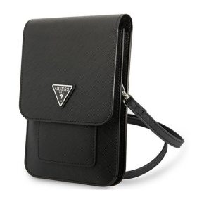 Guess Saffiano Triangle GUWBSATMBK kis táska, fekete