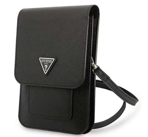Guess Saffiano Triangle GUWBSATMBK kis táska, fekete