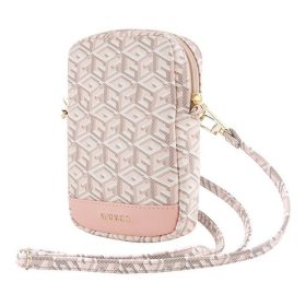   Guess Zip GCube Bottom Stripe GUWBZPGCSPGP kis táska, rózsaszín