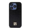 DKNY PU Leather Repeat Pattern Stack Logo Apple Iphone 15 Pro Magsafe tok, fekete