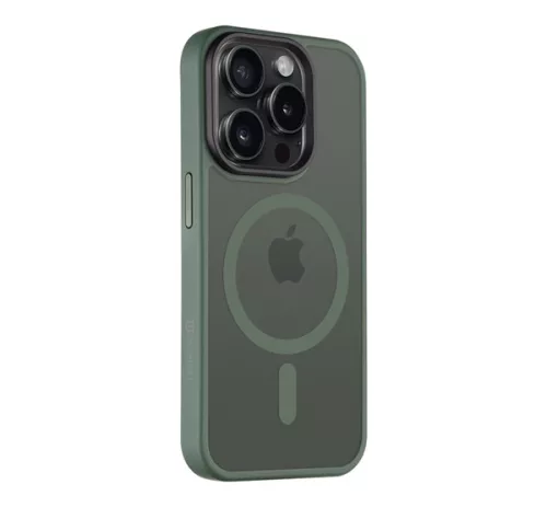 Tactical MagForce Hyperstealth Apple iPhone 15 Pro Magsafe hátlap tok, áttetsző/sötétszöld
