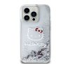 Hello Kitty Liquid Glitter Electroplating Head Logo Apple Iphone 15 Pro hátlap tok, átlátszó