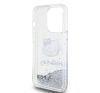 Hello Kitty Liquid Glitter Electroplating Head Logo Apple iPhone 15 Pro hátlap tok, átlátszó