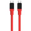 Tactical Fat Man USB-C / USB-C töltő- és adatkábel, 1m, piros